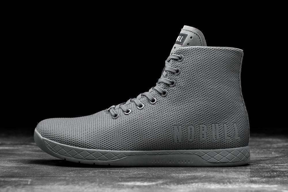 Baskets Montantes NOBULL Femme Grise Foncé - Chaussures NOBULL High-Top Superfabric,France (6847-FOS